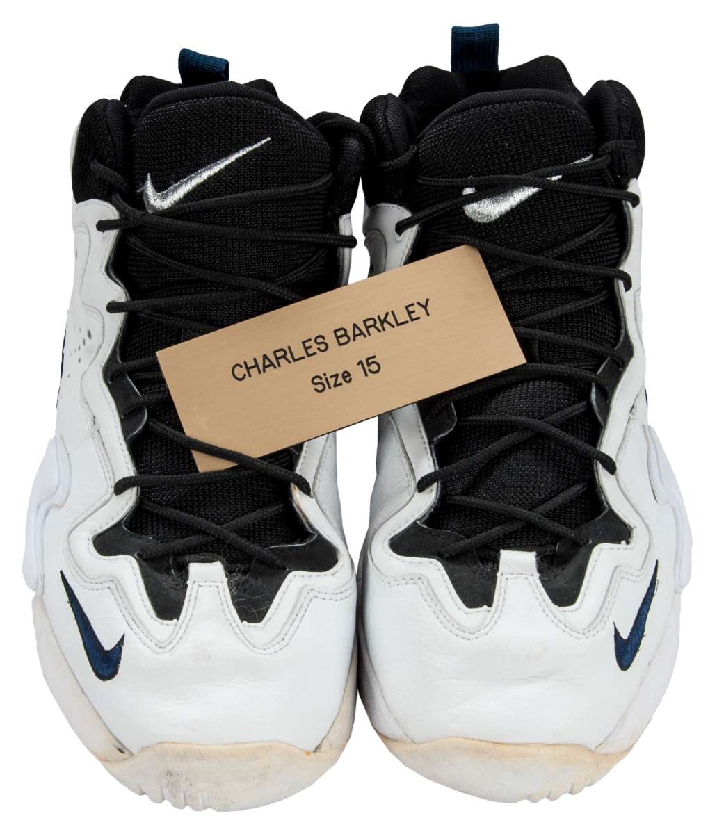 
Rockets Charles Barkley Signed 1996-97 Game Used Nike Air CB4 Shoes PSA & Mears