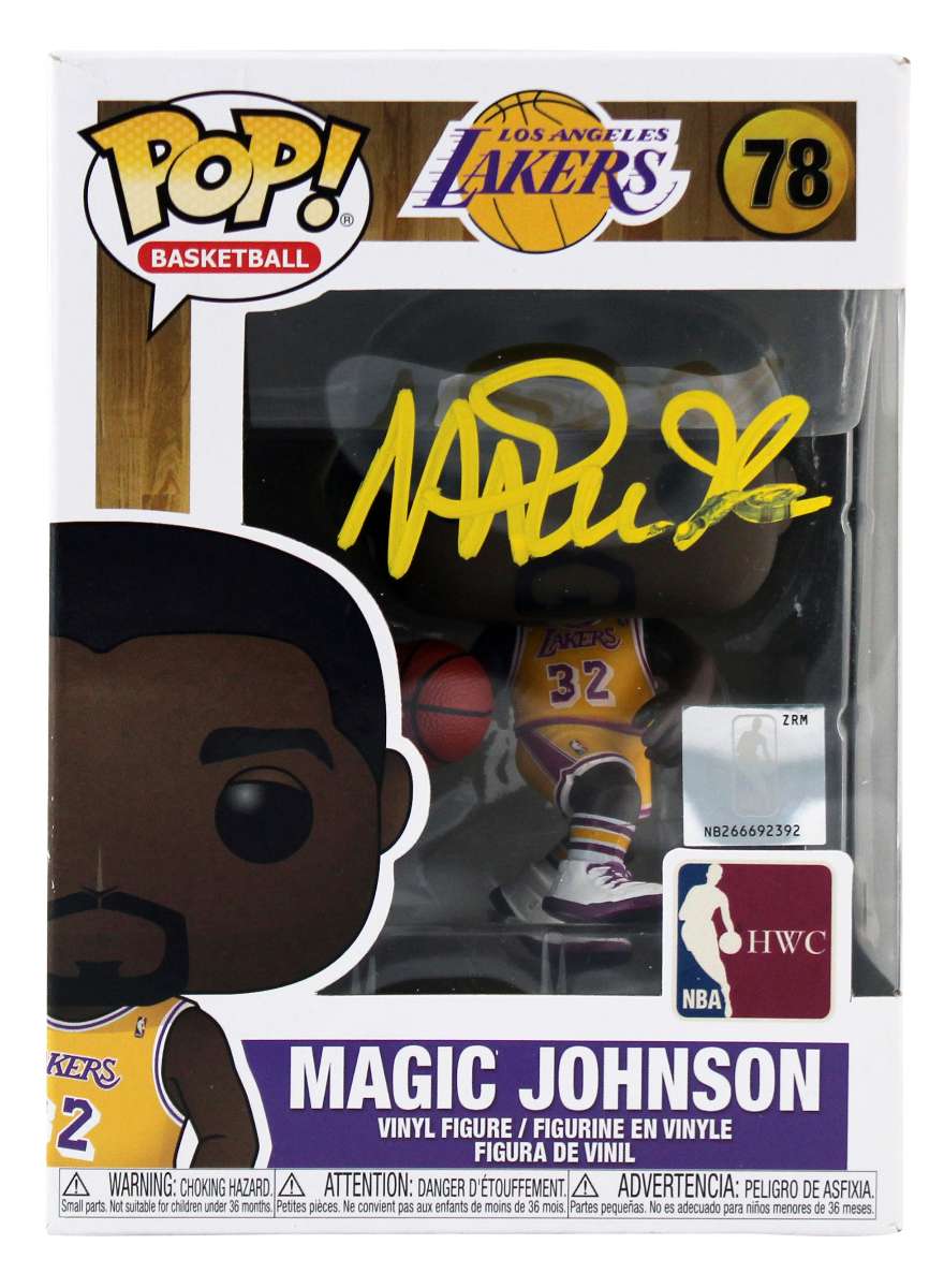 
Lakers Magic Johnson Signed NBA HWC #78 Funko Pop Vinyl Figure BAS Wit #MJ09810
