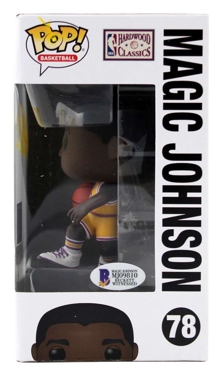 
Lakers Magic Johnson Signed NBA HWC #78 Funko Pop Vinyl Figure BAS Wit #MJ09810