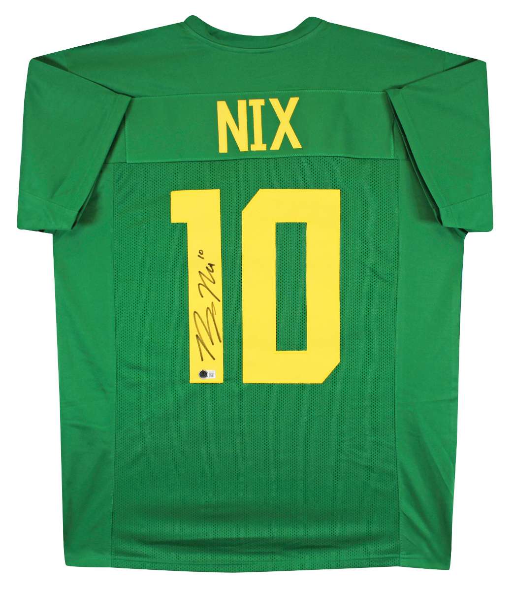 
Oregon Bo Nix Authentic Signed Green Pro Style Jersey Autographed BAS Witnessed