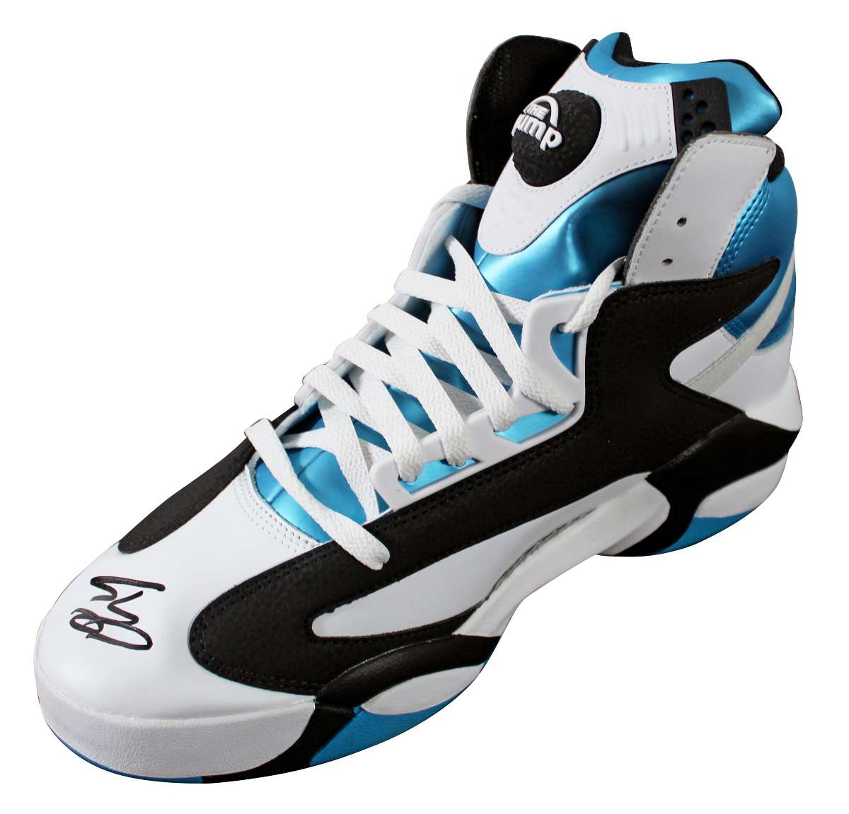 
Shaquille O'Neal Signed Right Reebok Shaq Attaq Retro 2022 Magic Shoe BAS Wit