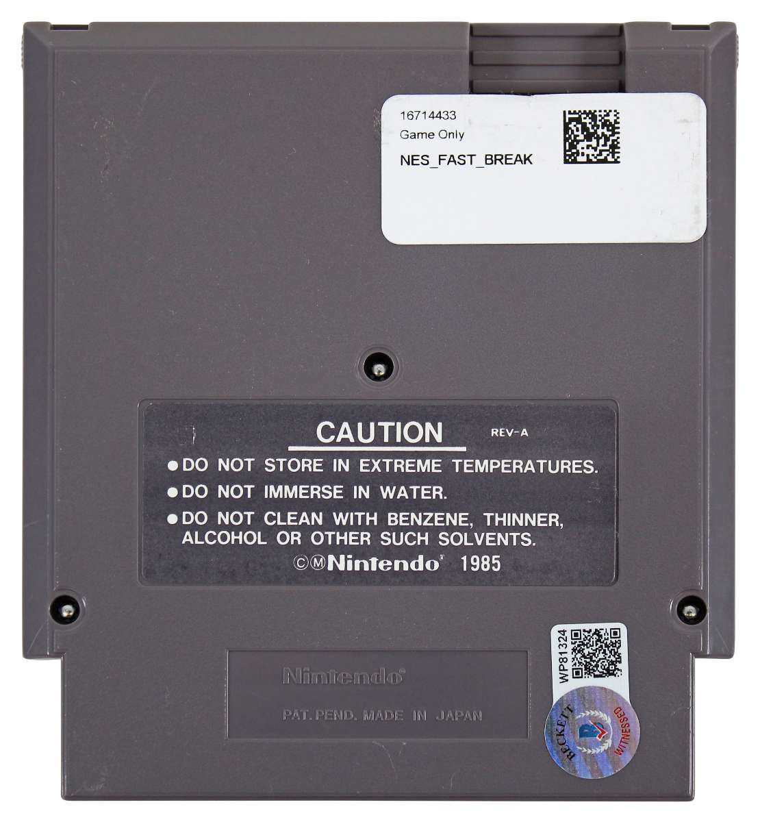 
Magic Johnson Signed Nintendo Fast Break Video Game Cartridge BAS Witnessed