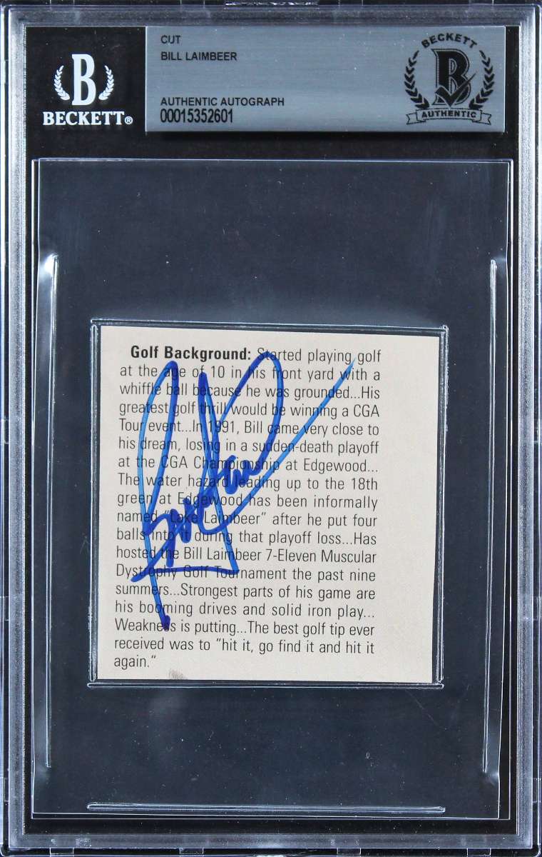 
Pistons Bill Laimbeer Authentic Signed 2.75x2.75 Cut Signature BAS Slabbed