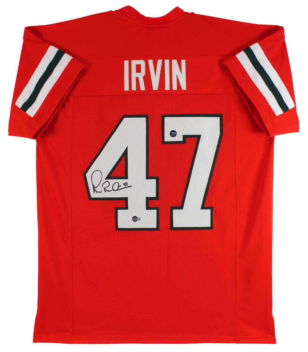 
Miami Michael Irvin Authentic Signed Orange Pro Style Jersey BAS Witnessed