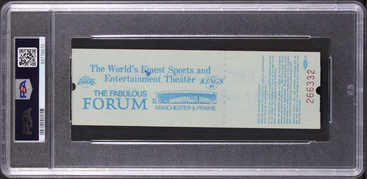 
Magic Johnson Signed 1982 Finals Game 6 Full Ticket Stub Auto 10! PSA Slabbed 3