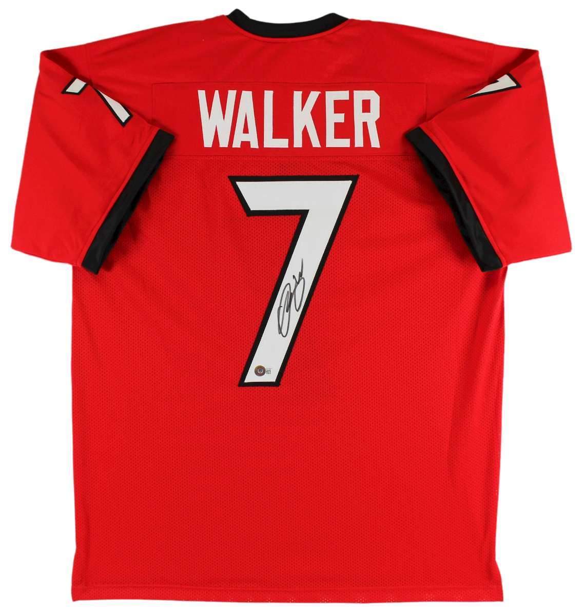 
Georgia Quay Walker Authentic Signed Red Pro Style Jersey BAS Witnessed