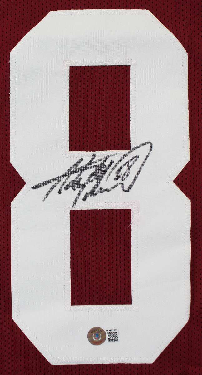 
Oklahoma Adrian Peterson Authentic Signed Maroon Pro Style Jersey BAS Witness 2