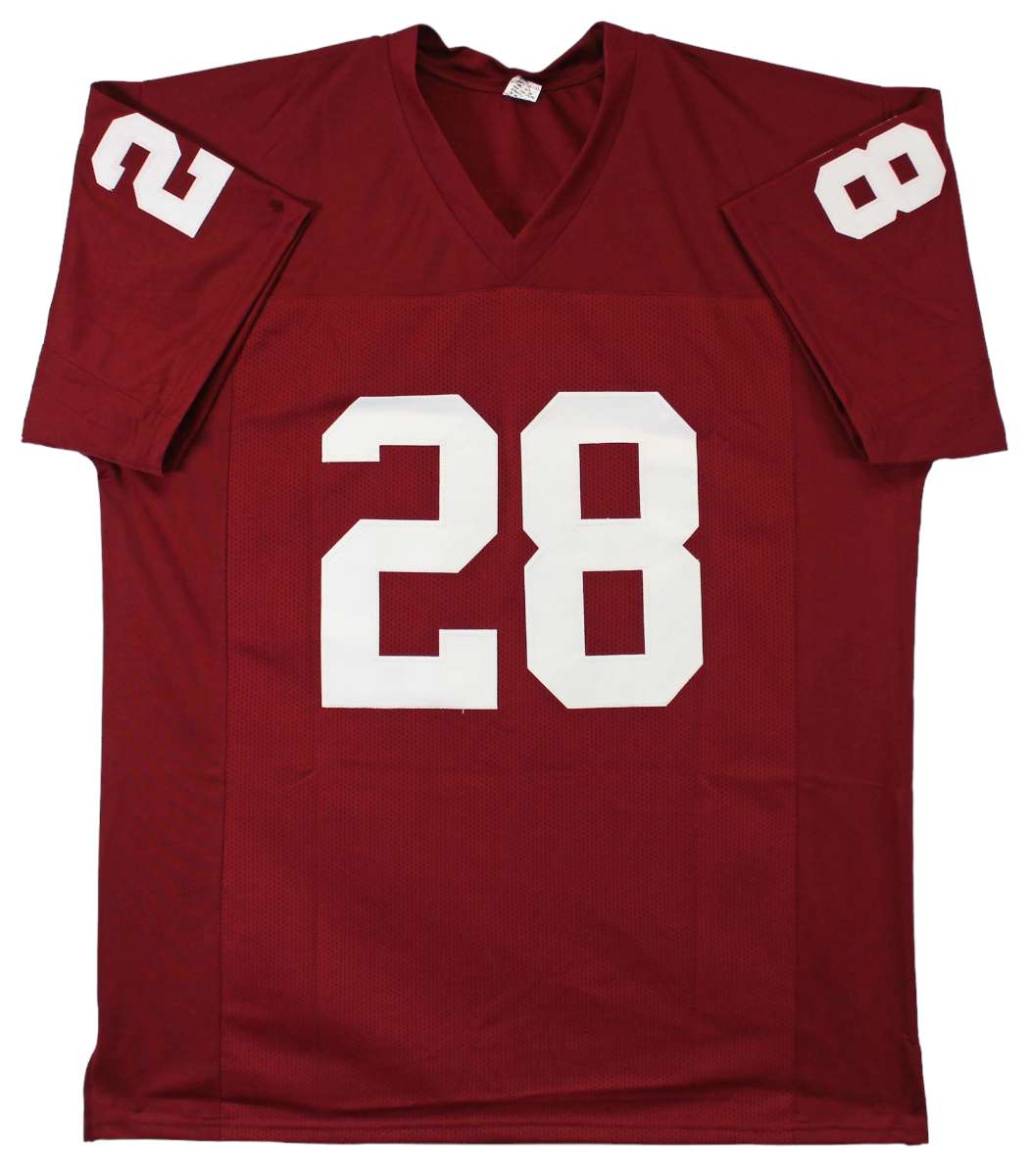
Oklahoma Adrian Peterson Authentic Signed Maroon Pro Style Jersey BAS Witness 2