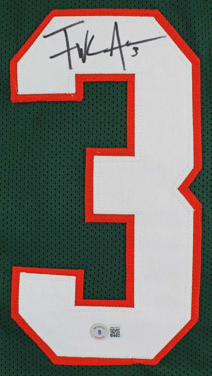 
Miami Frank Gore Authentic Signed Green Pro Style Jersey Autographed BAS Witness