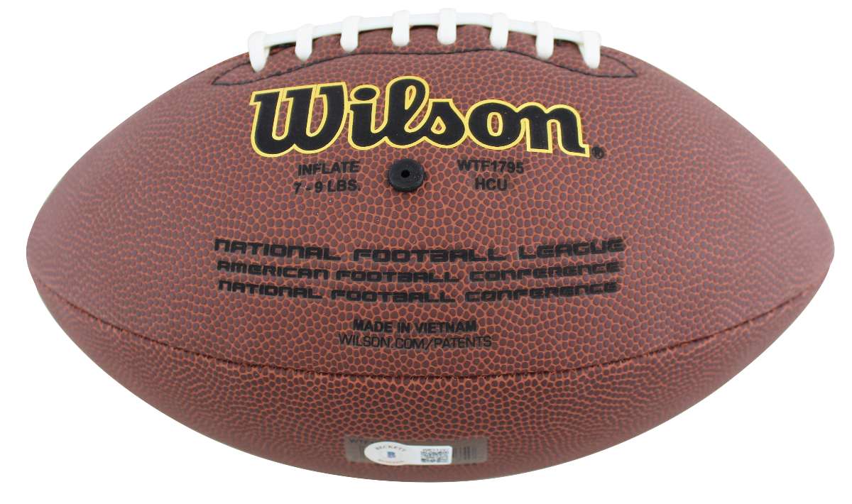 
Titans Derrick Mason Authentic Signed Wilson Super Grip Nfl Football BAS Witness