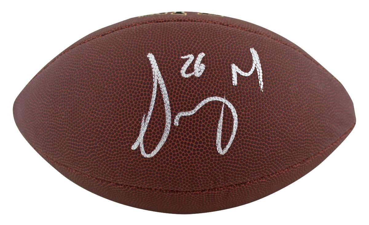 
Rams Sony Michel Authentic Signed Wilson Super Grip Nfl Football BAS Witness