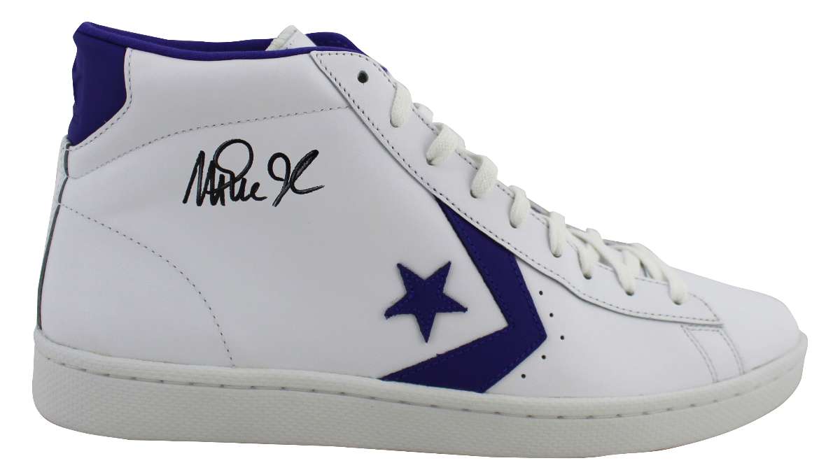 
Lakers Magic Johnson Signed Converse PL Pro Leather Size 12 Shoes w/ Box BAS Wit