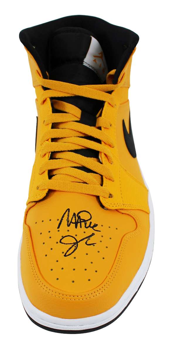 
Lakers Magic Johnson Signed 2018 Nike Air Jordan 1 Mid Size 11.5 Shoes w Box BAS