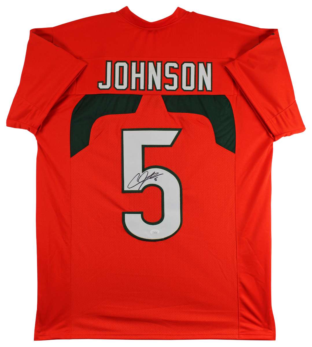 
Miami Andre Johnson Authentic Signed Orange Pro Style Jersey Autographed JSA Wit