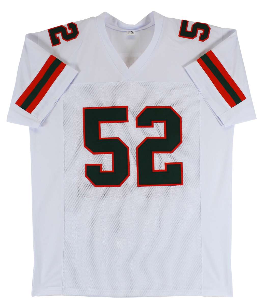 
Miami Ray Lewis Authentic Signed White Pro Style Jersey Autographed BAS Witness