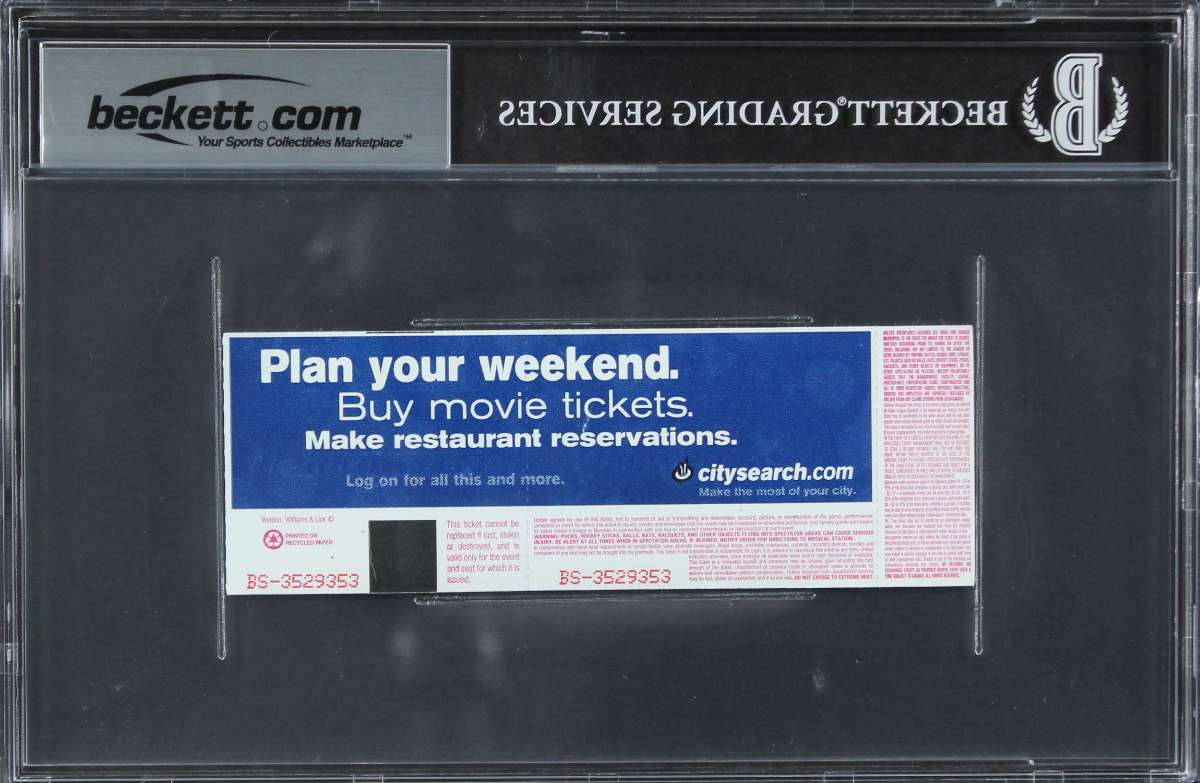 
Magic Johnson HOF 02 Signed HOF Induction Ticket Stub Auto 10! BAS Slabbed 2