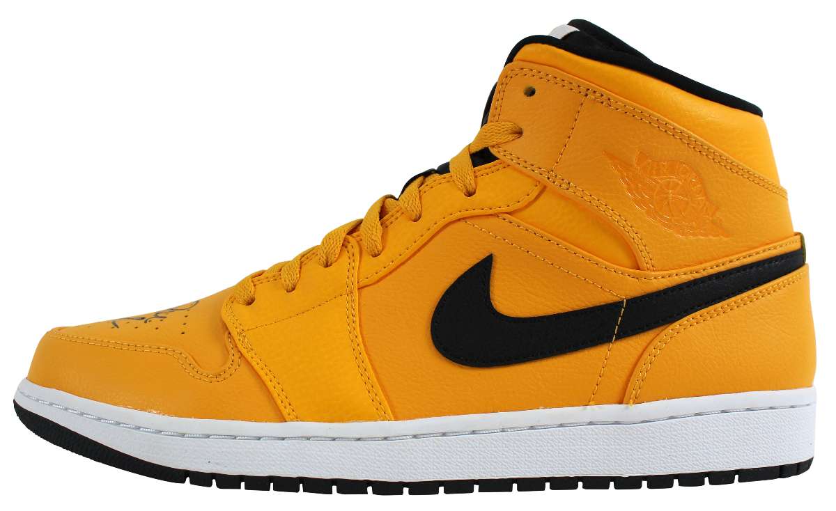 
Lakers Magic Johnson Authentic Signed Air Jordan 1 Mid Shoes w/ Box BAS Witness