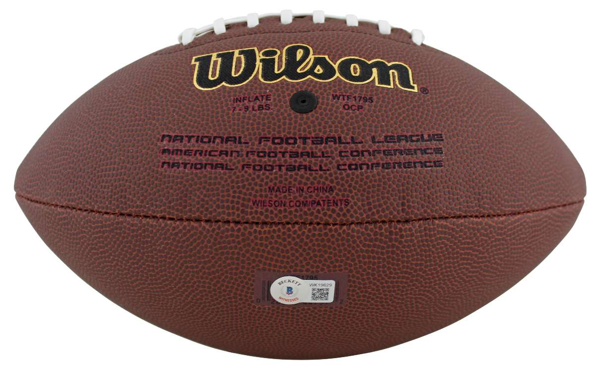 
Rams Marshall Faulk Authentic Signed Super Grip Nfl Football BAS Witnessed