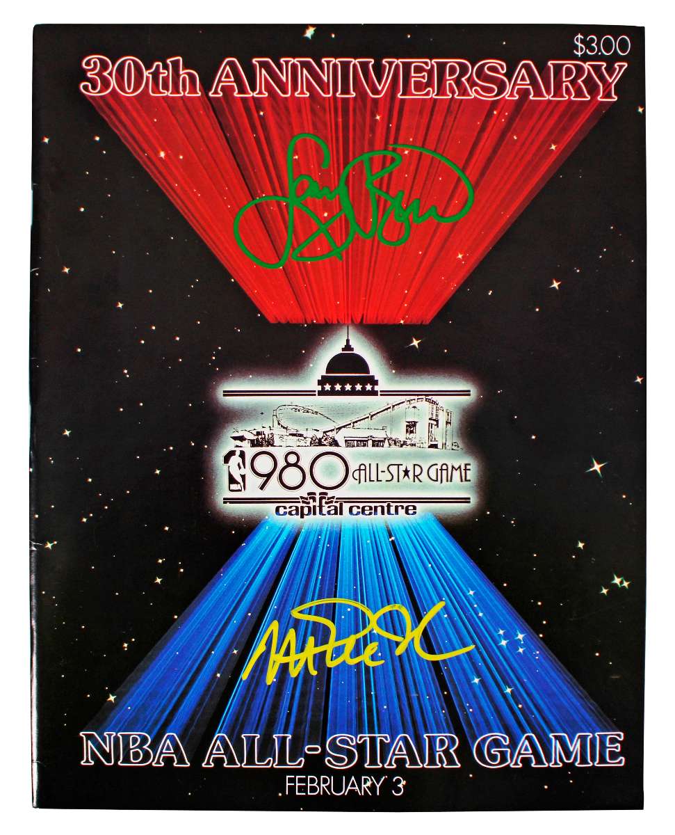 
Magic Johnson & Larry Bird Signed 1980 NBA All-Star Game Program BAS #1W867918