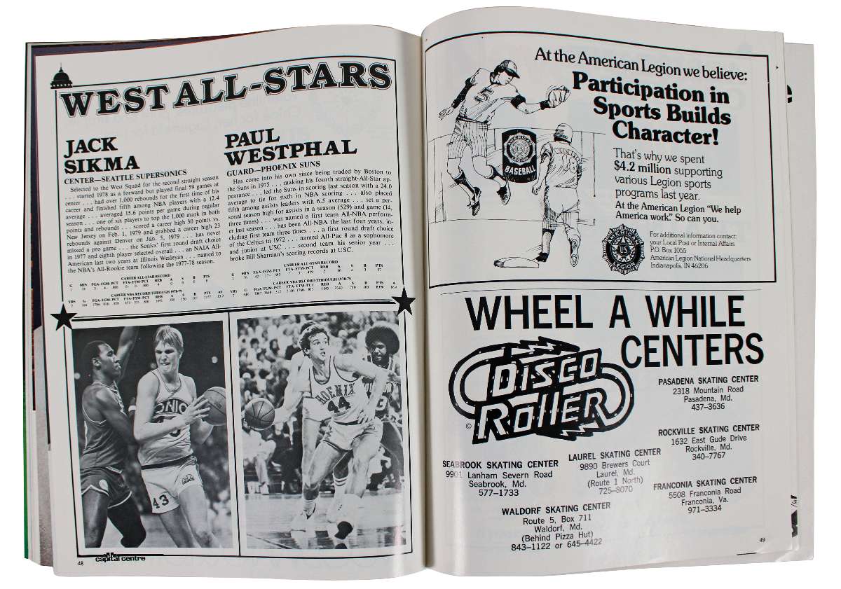 
Magic Johnson & Larry Bird Signed 1980 NBA All-Star Game Program BAS #1W867918