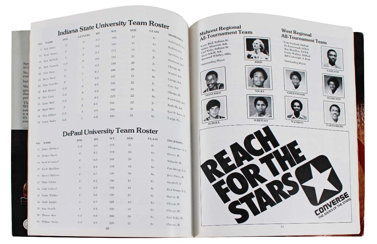 
Magic Johnson & Larry Bird Signed 1979 NCAA Tournament Program BAS Wit #1W867916