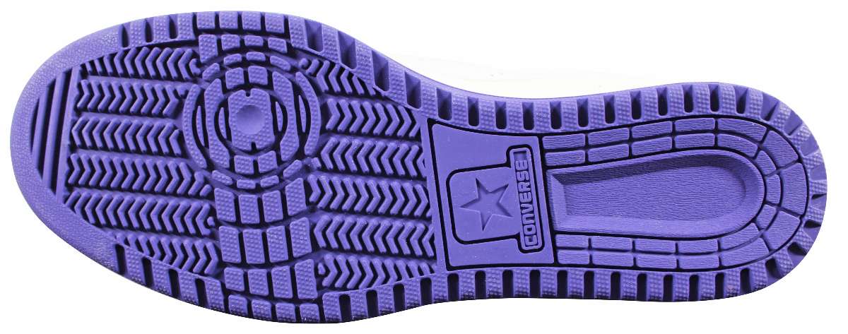 
Lakers Magic Johnson Signed Right Purple & White Converse Weapon Shoe BAS Wit 2