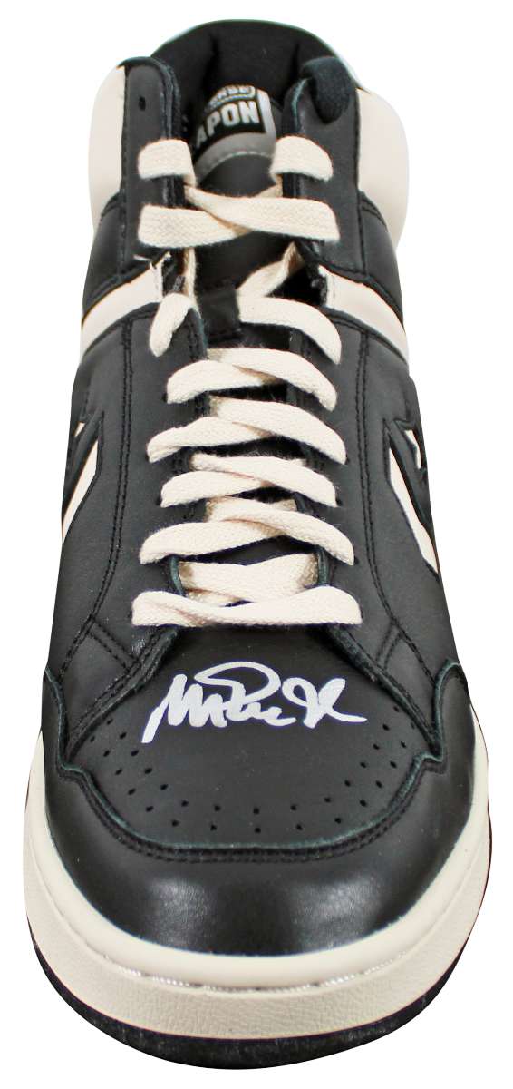 
Lakers Magic Johnson Signed Left Black & White Converse Weapon Shoe BAS Wit 1