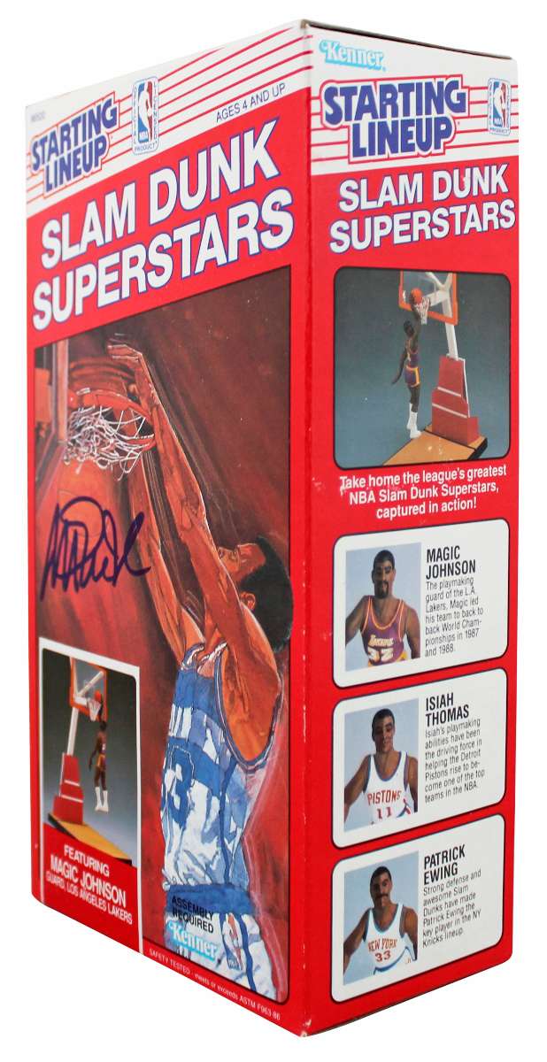 
Lakers Magic Johnson Signed 1989 Starting Lineup Slam Dunk Superstars BAS Wit