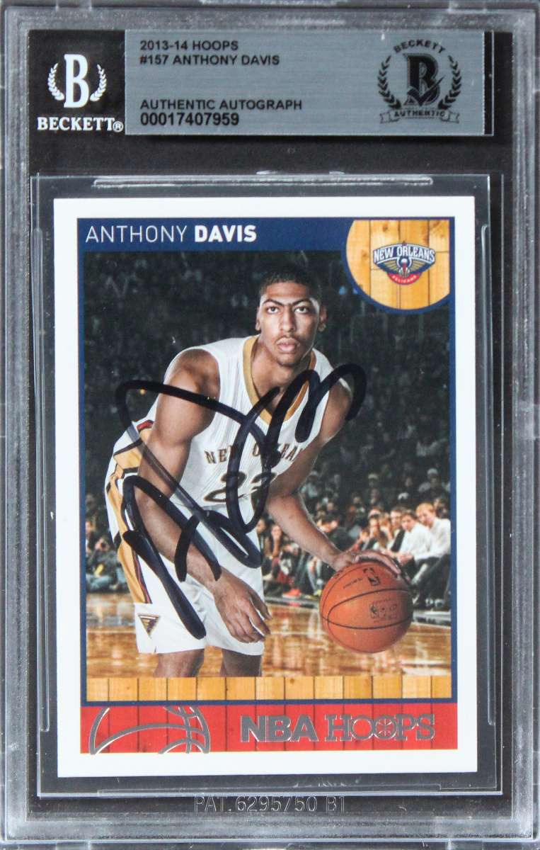 
Pelicans Anthony Davis Authentic Signed 2013 Hoops #157 Card BAS Slabbed