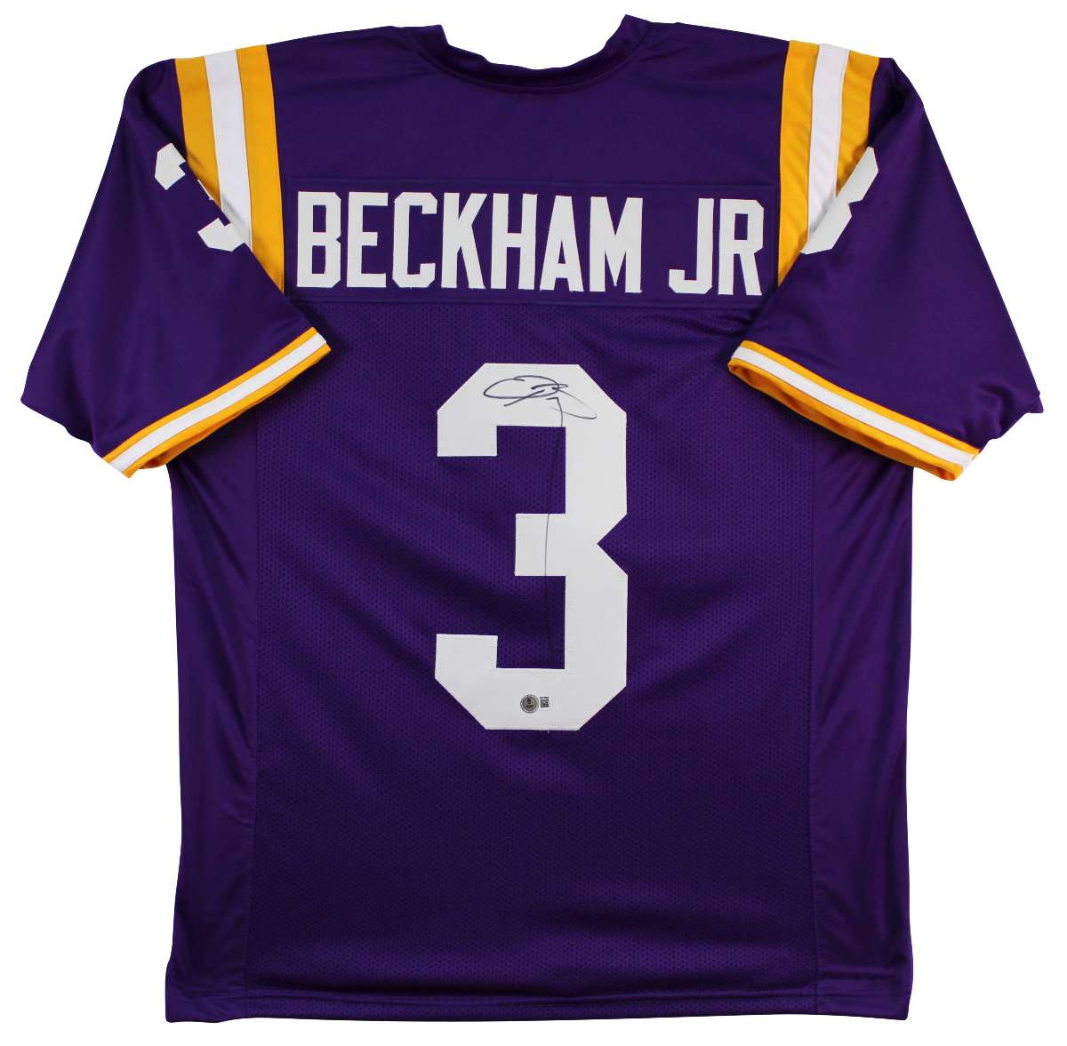
LSU Odell Beckham Jr. Authentic Signed Purple Pro Style Jersey BAS Wit #2W729942
